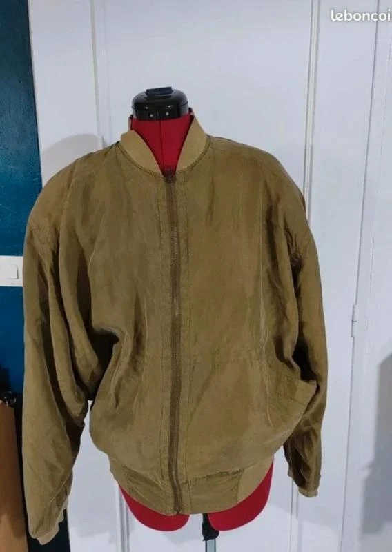 Bombers loose en soie vintage